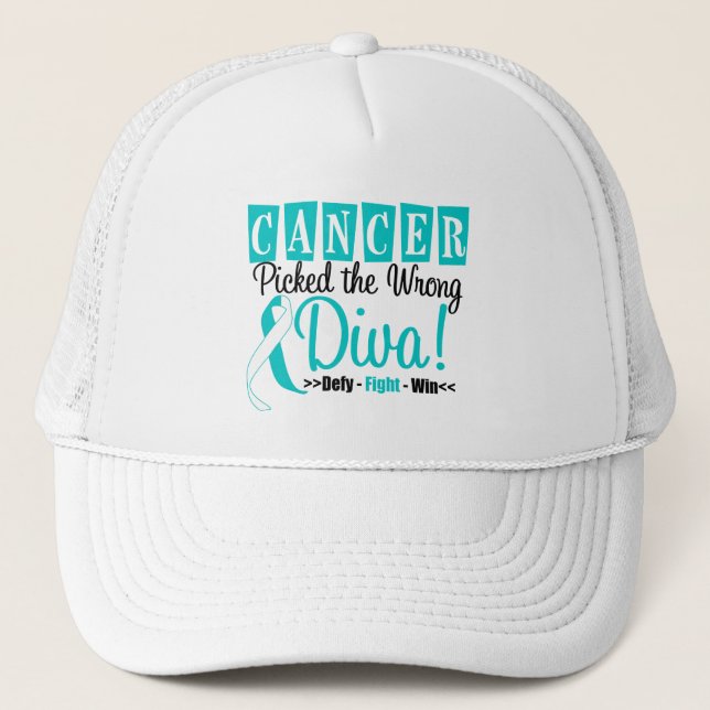 Casquette Cancer du col de l'utérus : Le Diva v2 erroné (Devant)