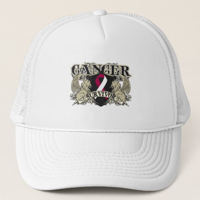 Casquette Cancer du cou de la tête Survivante Mens Heraldry (Devant)