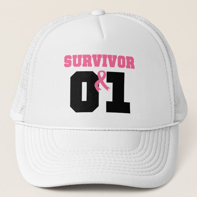 Casquette Cancer du sein Survivant 1 an (Devant)