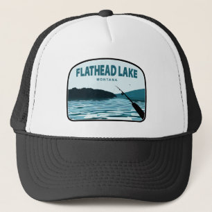Casquette Canne à pêche du lac Flathead Montana