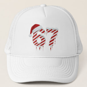 Casquette Canne à Sucre qui Dégouline 67 Rayures de Noël Fêt