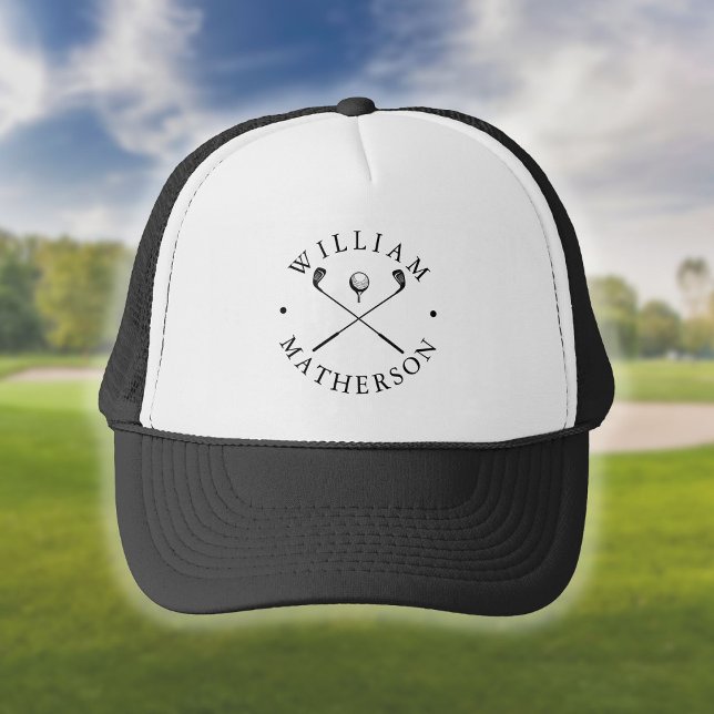 Casquette Canne de golf classique nom personnalisé golfeur (Créateur téléchargé)