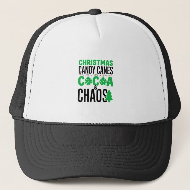 Casquette Canne de Noël au Cacao Chaos Design (Devant)