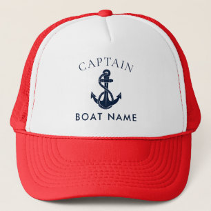 Casquette Capitaine d'ancre de bateau personnalisé