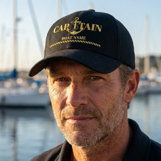 Casquette Capitaine de bateau nautique personnalisé