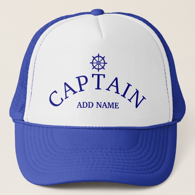 Casquette Capitaine de bateau (personnalisez Name de (Devant)