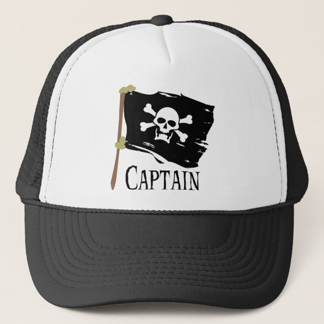 Casquette Capitaine de jolly roger (Devant)