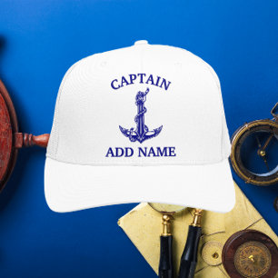 Casquette Capitaine de la corde de Ancre marine Vintage