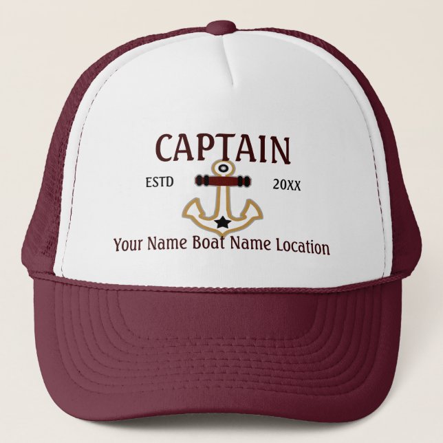 Casquette Capitaine d'équipage ou skipper d'honneur (Devant)