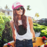 Casquette Capitaine personnalisée Hot Pink<br><div class="desc">Personnalisez ce casquette de pêche chanceux pour votre préféré "Capitaine".</div>