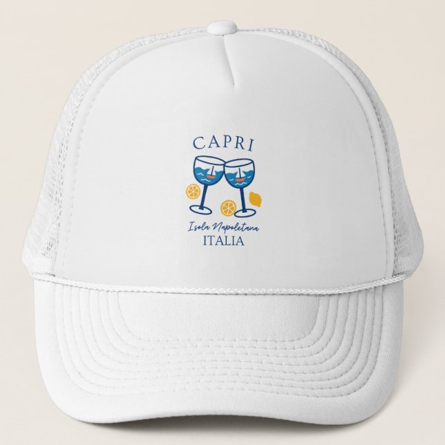 Casquette Capri - Voyage d'été côtier Italie (Devant)