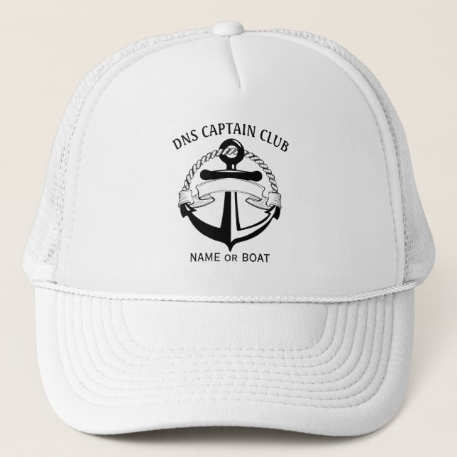 Casquette Captain Your Boat Name  (Devant)