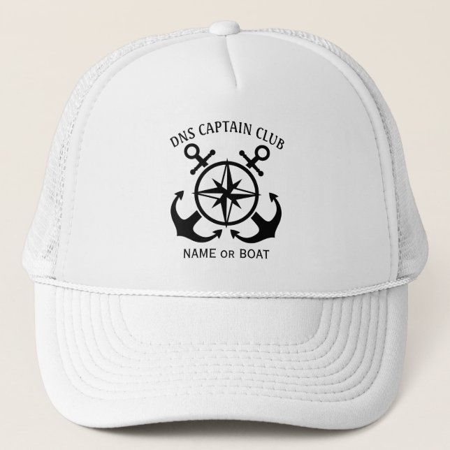 Casquette Captain Your Boat Name  (Devant)
