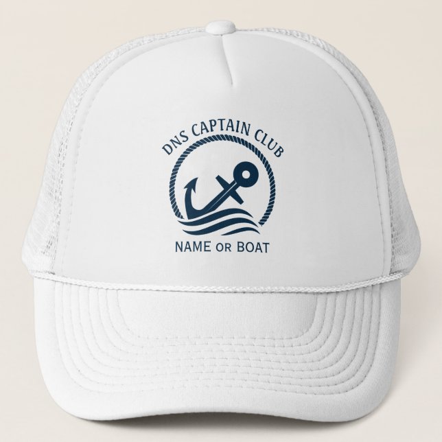 Casquette Captain Your Boat Name  (Devant)