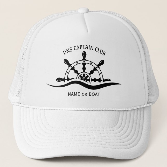 Casquette Captain Your Boat Name  (Devant)
