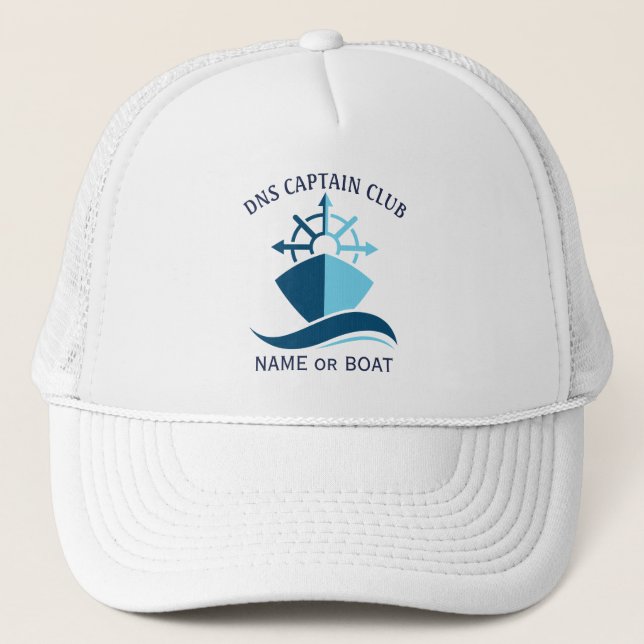 Casquette Captain Your Boat Name  (Devant)