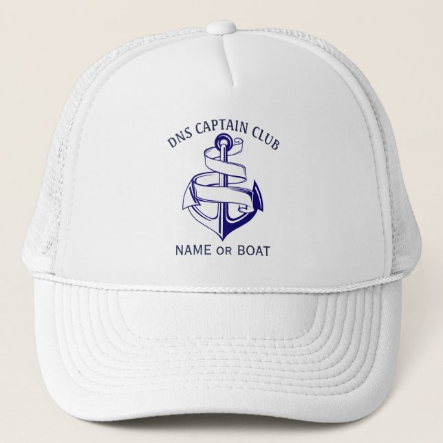 Casquette Captain Your Boat Name  (Devant)