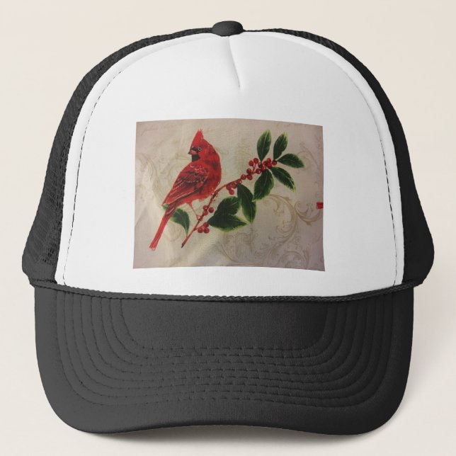 Casquette Cardinal à Holly Bush (Devant)