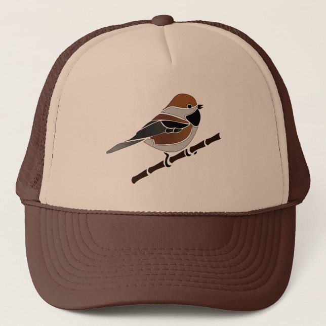 Casquette Caricature adorable boréale pour oiseaux de poule (Devant)