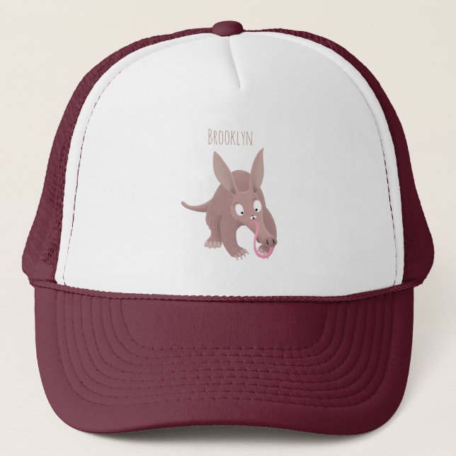 Casquette Caricature amusante de Aardvark (Devant)