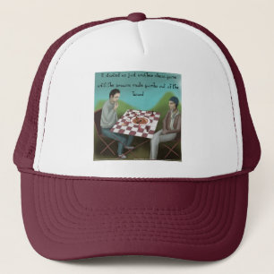 Casquette Caricature amusante des échecs Cajun