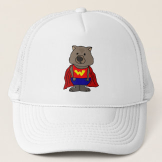 Casquette Caricature amusante Wombat Superhero