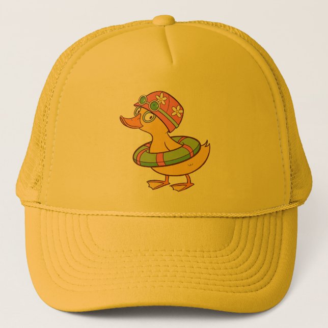 Casquette Caricature de canard mignon - Chapeau de camion po (Devant)