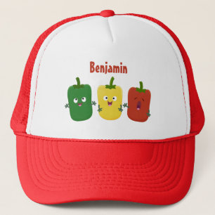 Casquette Caricature de chant trio capsicum poivre clair