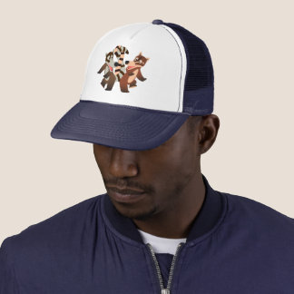Casquette Caricature de danse mignonne Coatimundis