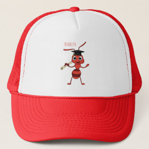Casquette Caricature de fourmi rouge joyeux