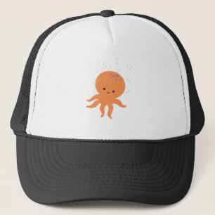 Casquette Caricature de la pieuvre mignonne