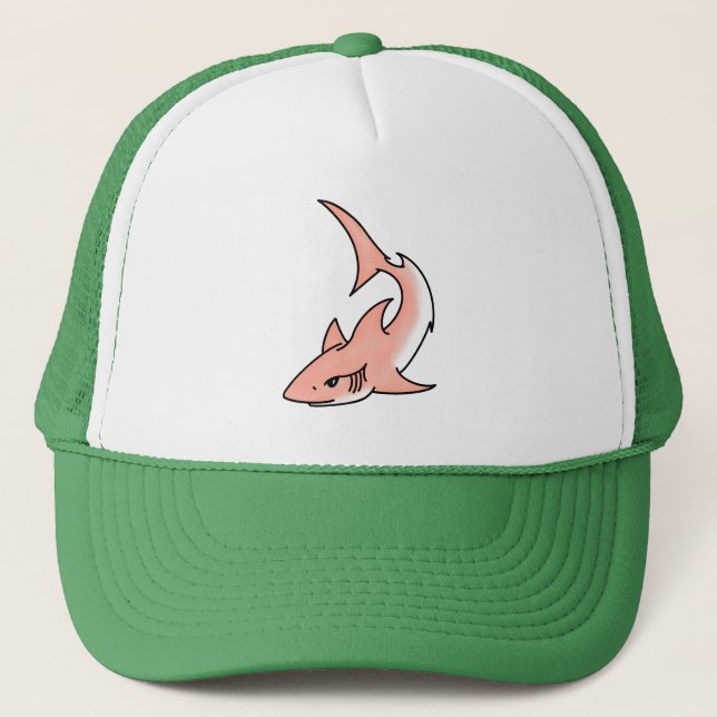 Casquette caricature de la semaine du requin rose tatouage a (Devant)