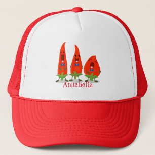 Casquette Caricature de piments chantants mignons