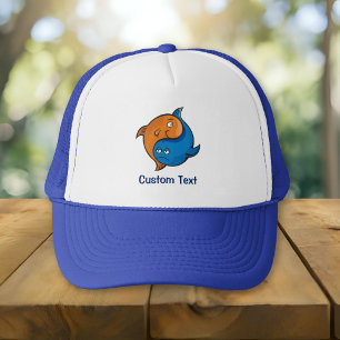 Casquette Caricature de poisson Yin Yang