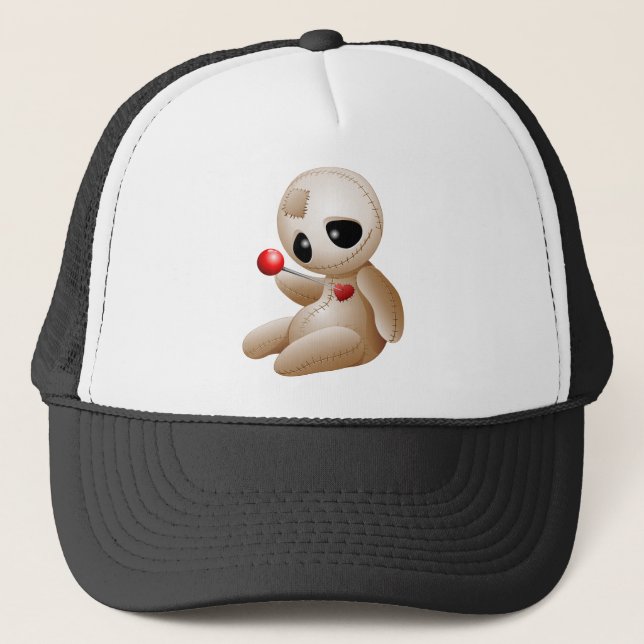 Casquette Caricature de poupée vaudou en amour (Devant)