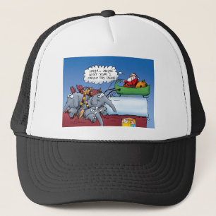 Casquette Caricature de vacances de Santas Elephants
