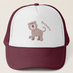 Casquette Caricature du tigre mignon Saber Toothed Smilodon