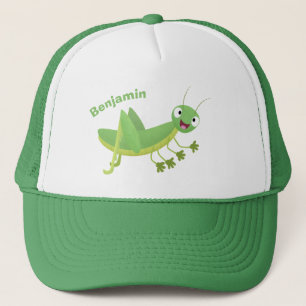 Casquette Caricature d'une pâtisserie joyeux verte