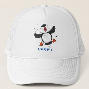 Casquette Caricature en bleu bouffin joyeux