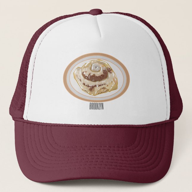 Casquette Caricature en rouleau de cannelle (Devant)