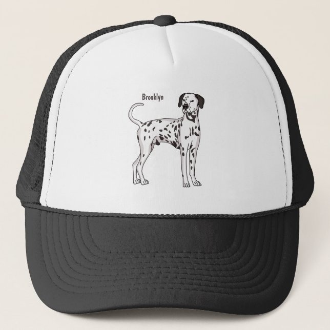 Casquette Caricature pour chien dalmate (Devant)