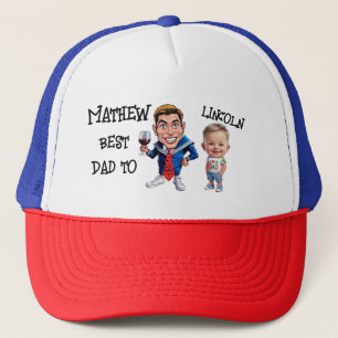 Casquette Caricatures personnalisées Père et Fils - Meilleur