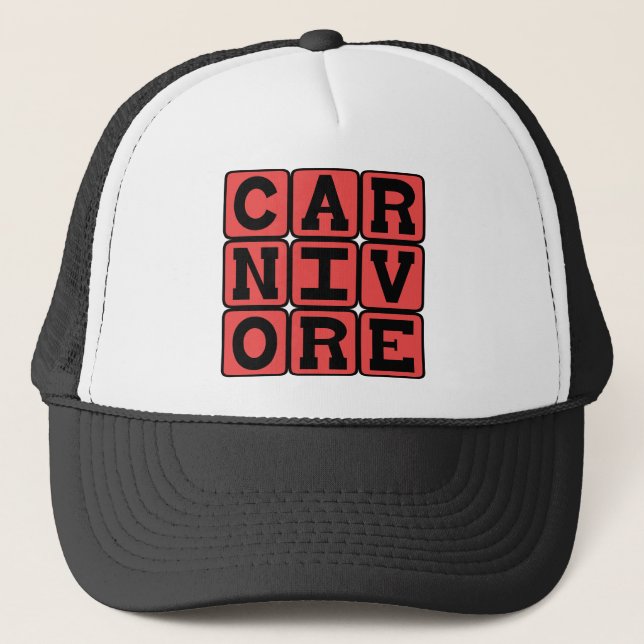 Casquette Carnivore, mangeur de viande (Devant)
