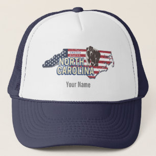 Casquette Caroline du Nord États-Unis Carte USA Vintage