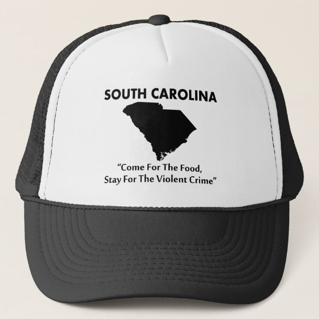 Casquette Caroline du Sud - Venez pour la nourriture... (Devant)