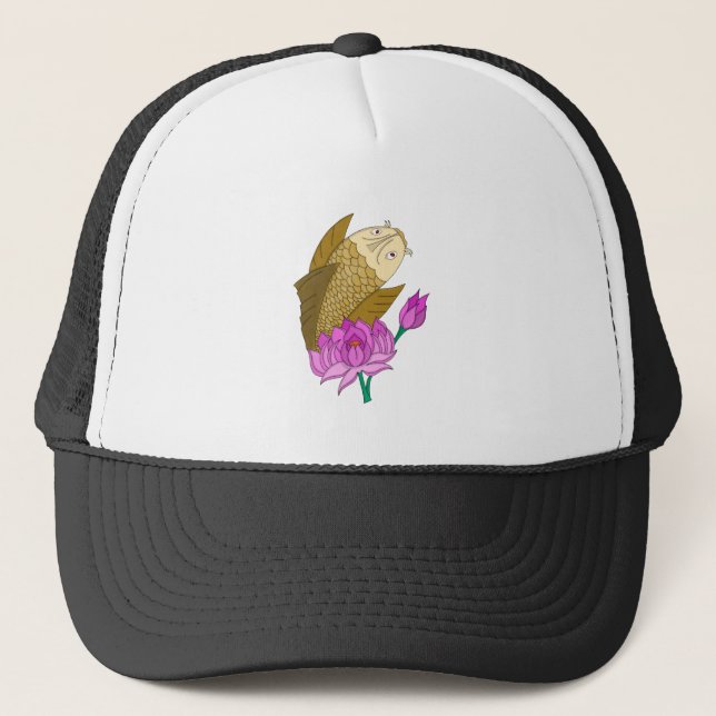Casquette Carpe à fleurs (Devant)