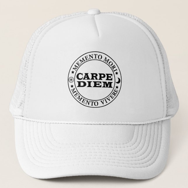 Casquette Carpe diem Saisir le jour Mmenro mori (Devant)