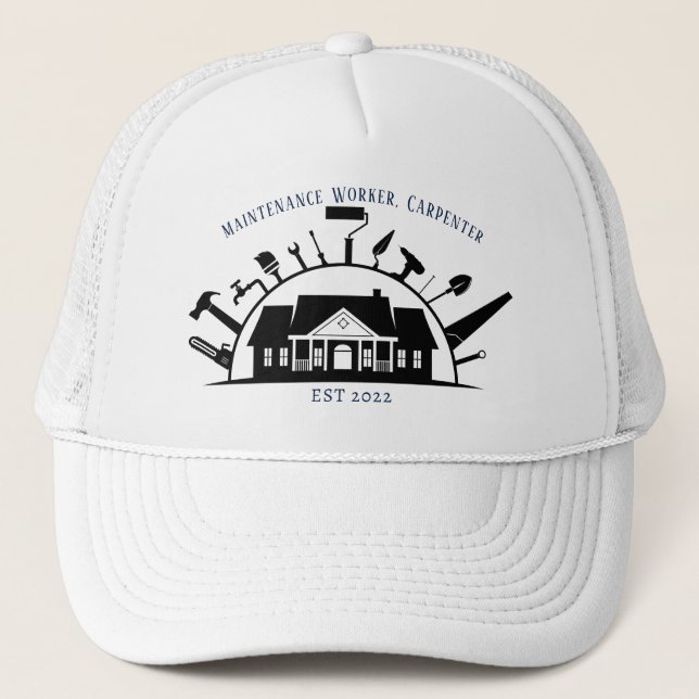 Casquette Carpentier, Travailleur de maintenance, Carpentier (Devant)