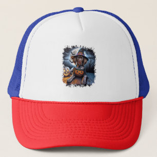 Casquette Carré de chien pointer Halloween