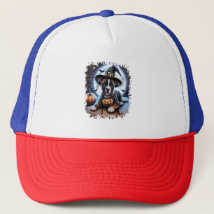 Casquette Carré d'Halloween Chien Staffy